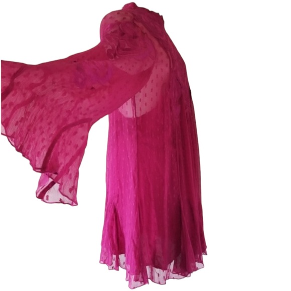 Free People Coquette Bell Sleeve Mini Dress Size S - Picture 8 of 14